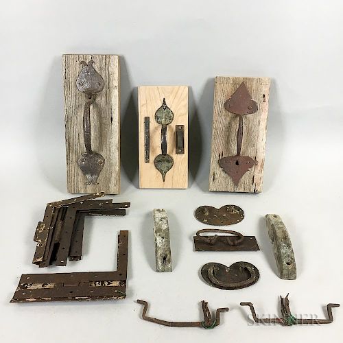 Group of Mostly Wrought Iron Hardware