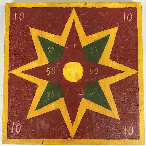 Polychrome Painted Geometric Game Board