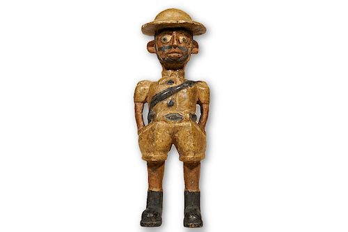 Baule Colonial Figure from Ivory Coast