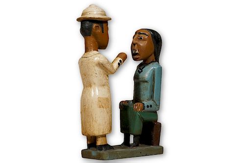 Baule Colonial Doctor Figure from Ivory Coast