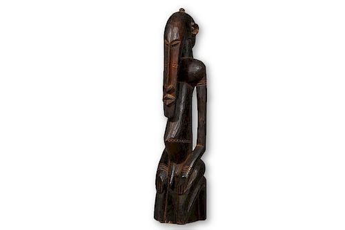 Large Kneeling Dogon Figure from Mali