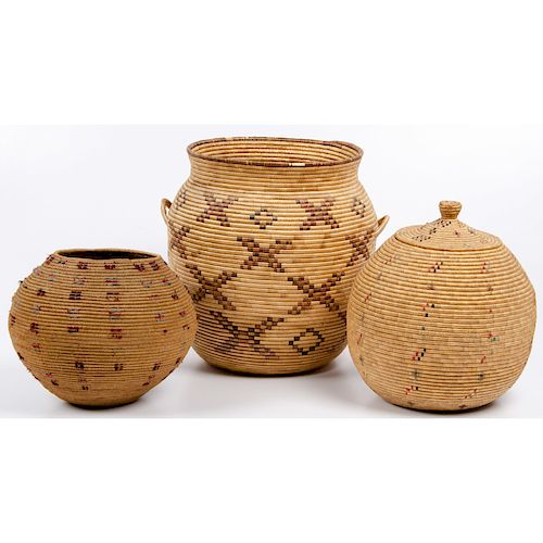 Alaskan Eskimo Polychrome Baskets, From the Collection of William H. Saunders, M.D. and Putzi Saunders, Ohio
