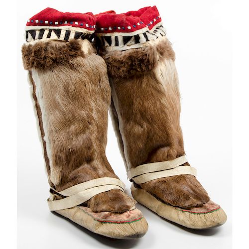 Greenlandic Inuit Walrus and Caribou Mukluks, From the Collection of William H. Saunders, M.D. and Putzi Saunders, Ohio