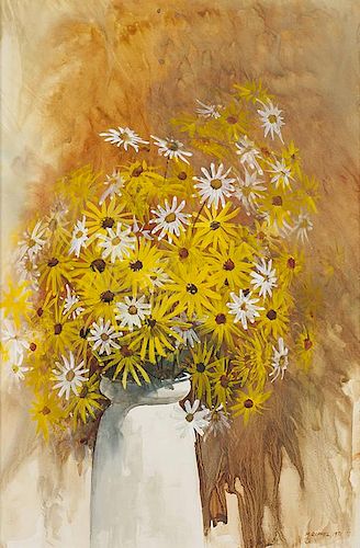 Morris Rippel 1930 - 2009 NAWA | Yellow Daisies