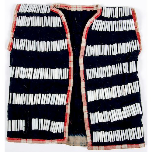 Sioux Child's Beaded Wool Vest