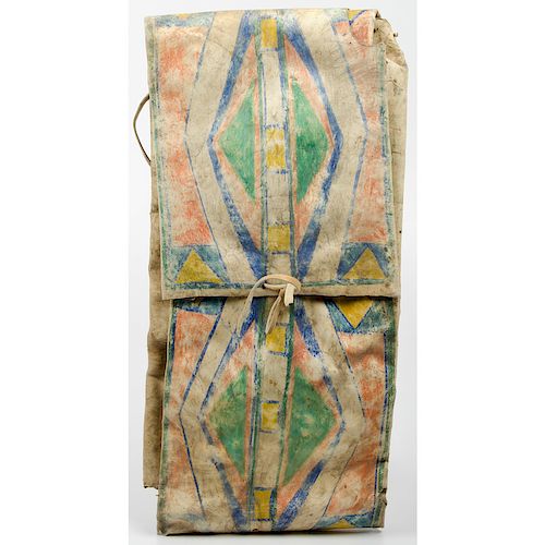 Northern Plains Painted Parfleche Envelope, From an Old Nebraska Collection
