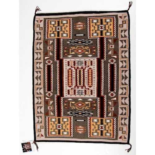 Marie Anderson (Dine, 20th century) Navajo Storm Pattern Weaving / Rug, From the Collection of William H. Saunders, M.D. and Putzi Saunders, Ohio