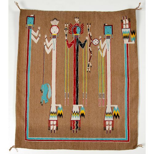 Navajo Sandpainting Weaving / Rug, From the Collection of William H. Saunders, M.D. and Putzi Saunders, Ohio