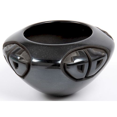 Effie Garcia (Santa Clara, b. 1954) Carved Blackware Pottery Jar, From the Collection of William H. Saunders, M.D. and Putzi Saunders, Ohio