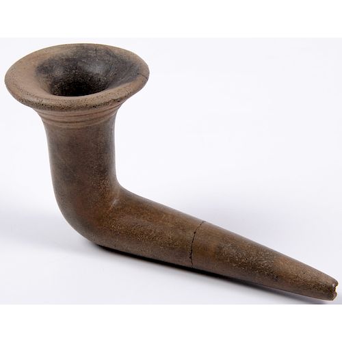 Haudenosaunee Pottery Pipe, From the Jan Sorgenfrei Collection