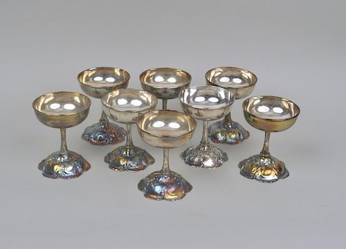 Set Eight Sterling Silver Champagnes