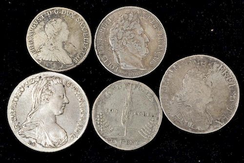 Five Early European Silver Coins
