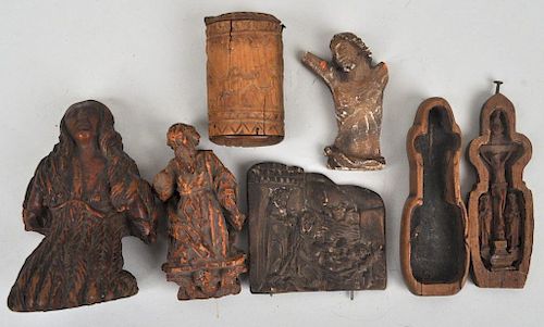 Group Small Religious Carvings