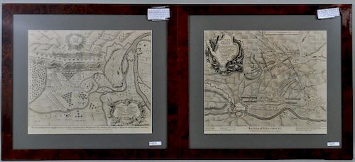 Two English Battle Maps by Isaac Basire