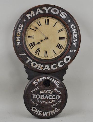 "Mayo's Tobacco" Advertising Clock
