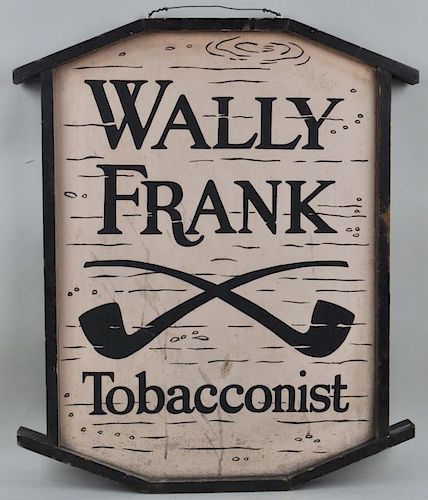 Vintage Painted "Wally Frank" Tobacconist Sign