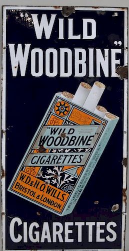 "Wild Woodbine Cigarettes" Enamel Sign