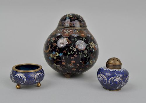 Japanese Cloisonne Covered Jar, Asian S & P