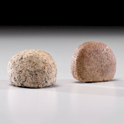 A Quartz Loafstone AND A Granite Loafstone, Longest 2 in. 