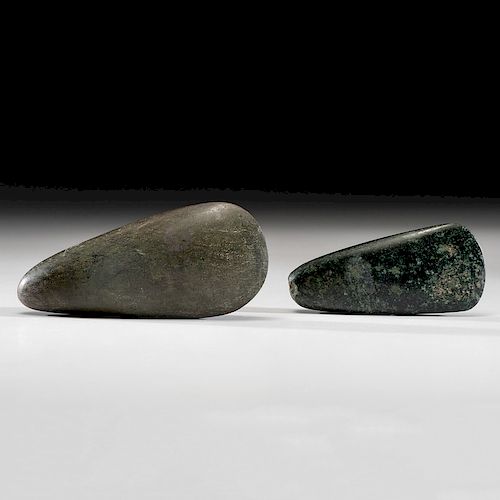 Two Polished New Guinea Celts, Longest 6-3/4 in.