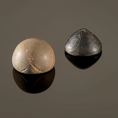 A Granite Cone AND A Hematite Cone, Largest 1-3/4 in.