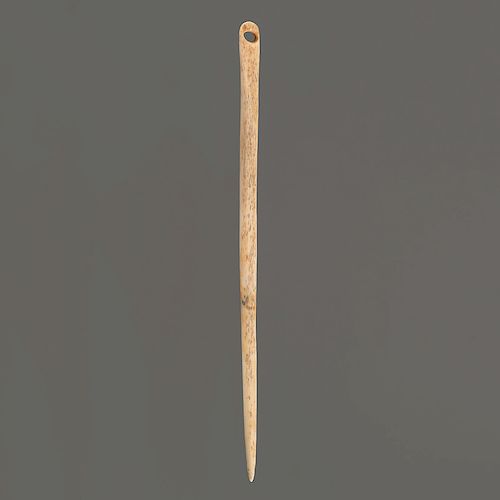 A Large Perforated Bone Needle, 6-1/2 in.