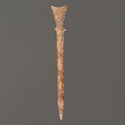 An Engraved Bone Hairpin, 3-1/8 in.