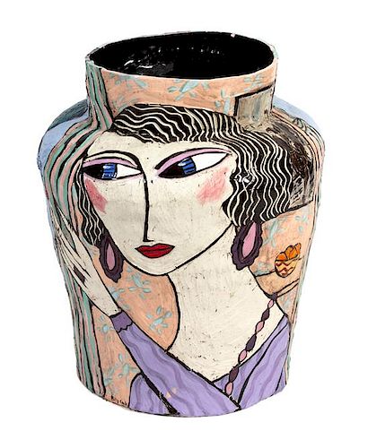 Polly Cook, (20th Century), Floor Vase