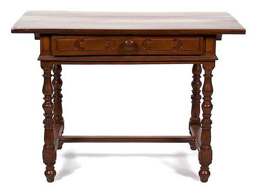 A Baroque Style Side Table Height 42 1/2 x width 24 1/2 x depth 31 inches.