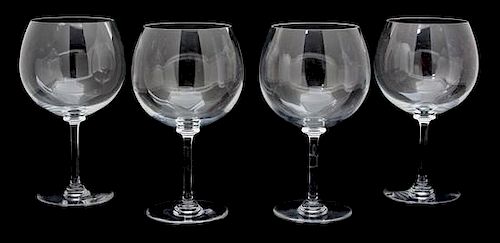 28 Baccarat Clear Crystal Romanee-Conti Tasting Glasses Height 8 7/8 inches.