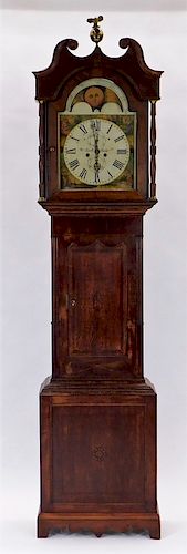 18C William Smith Inlaid Mahogany Tall Case Clock