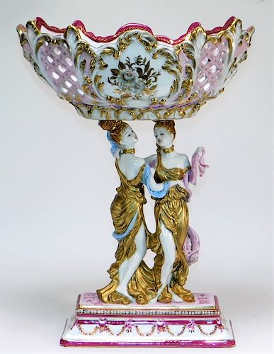 LARGE Richard Klemm Dresden Porcelain Centerpiece