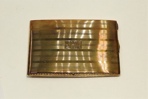 Art Deco 14KT Gold Cigarette Case 139 grams