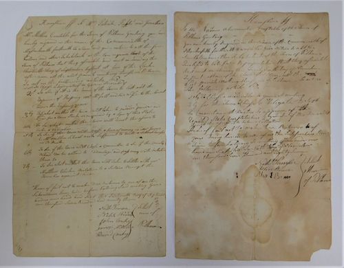 2 Letters Documents Pelham MA US Constitution 1787