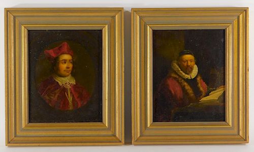 PR 17C. Dutch Baroque Portrait Paintings on Copper
