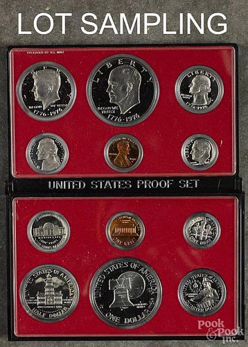 Six United States proof sets, 1976.