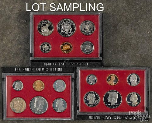 Eight United States proof sets, to include two 1980, four 1981, and two 1982.