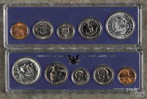 Two United States special mint sets, 1966 and 1967.
