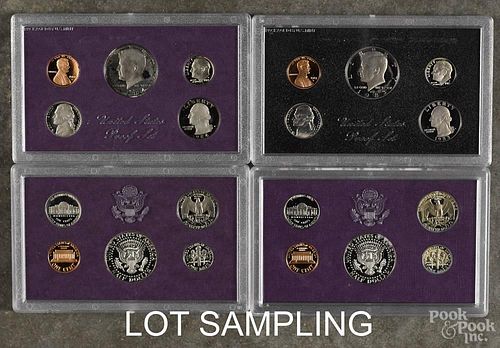 Eight United States proof sets, to include two 1983, two 1984, two 1985, and two 1986.
