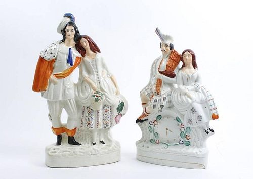 Two Staffordshire Porcelain Figural Groupings