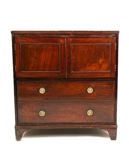 Georgian Style Stained Wood Side Cabinet