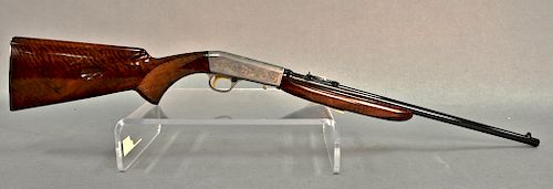 Browning auto rifle, grade II, .22 cal. long rifle (LR), Belgium Proofs, stainless receiver, chisel engraved fancy walnut stocks, wh...