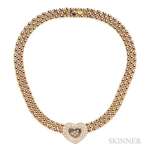 18kt Gold and Diamond "Happy Diamonds" Necklace, Chopard