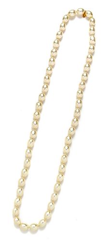 A Chanel Strand of Baroque Faux Pearls, 32" L.