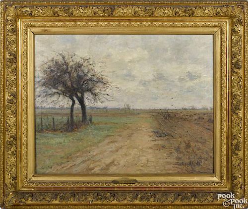 John Jacobson (late 19th/early 20th c.), oil on canvas landscape, signed lower right and dated