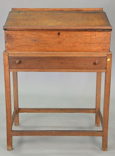 Counting House / clerks desk on frame with drawer and interior with four drawers, circa 1780. ht. 51 in., wd. 36 in.