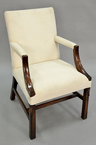 George II mahogany open armchair.