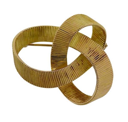 Chaumet 18K Gold Knot Brooch Pin