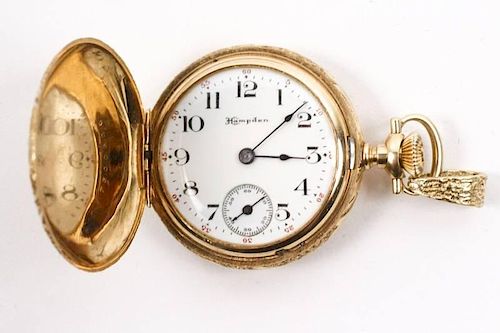 14k Yellow Gold Pocket Watch, Circa 1900