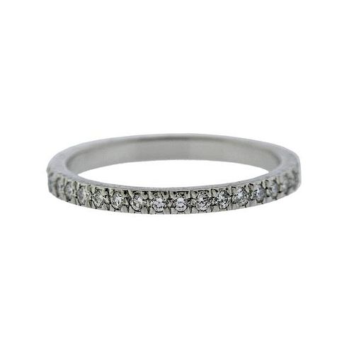 Tiffany &amp; Co Platinum Diamond 2mm Eternity Wedding Band Ring